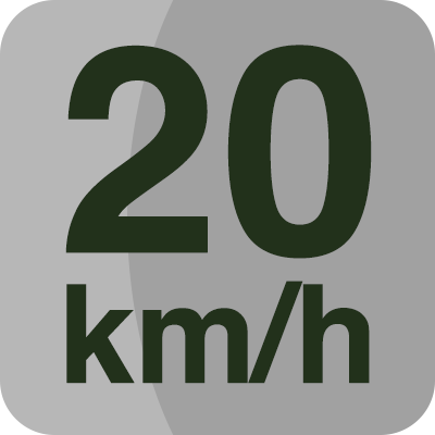 Akár 20 km/h-s munkasebesség