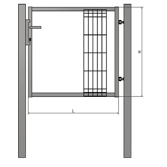 BJ Szolid egyszárnyú kiskapuk 1500x1000mm RAL6005