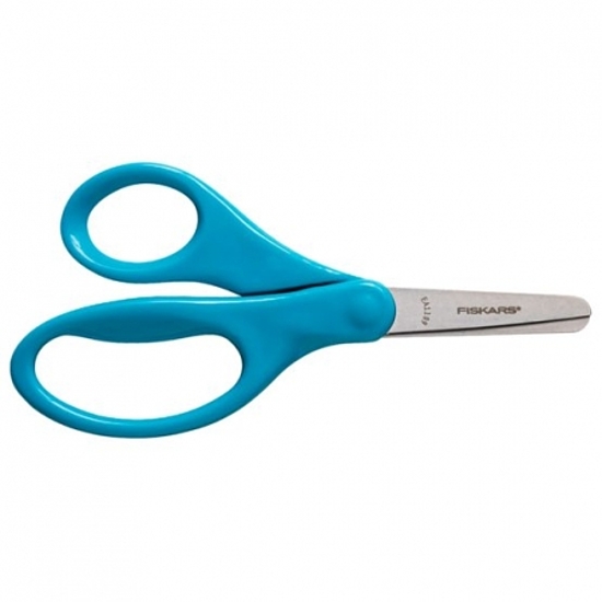 Fiskars Gyermekolló, 15 cm, kék, Softgrip - 1027422