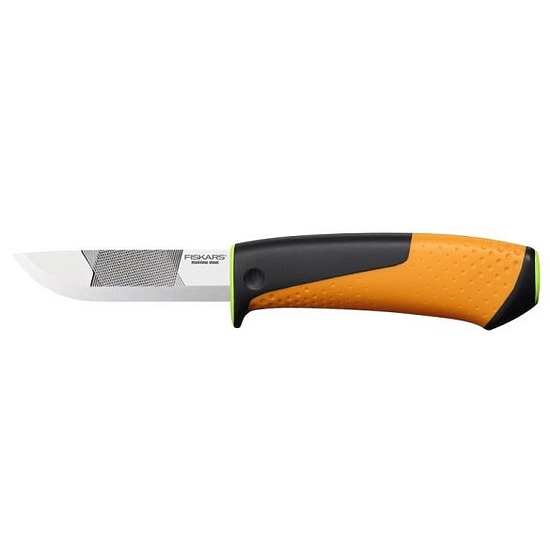 Fiskars Kés épületgépészeti munkákhoz, tokba épített élezővel - 1023619