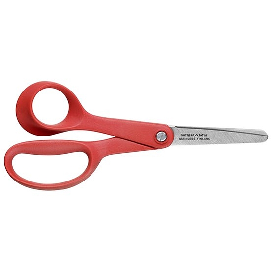 Fiskars Piros gyermekolló, balkezes, 13 cm - 1005169