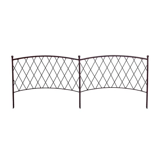 Nortene CLASSIC METAL BORDER fém ágyásszegély - 0,4 x 1 m -  barna - 170061