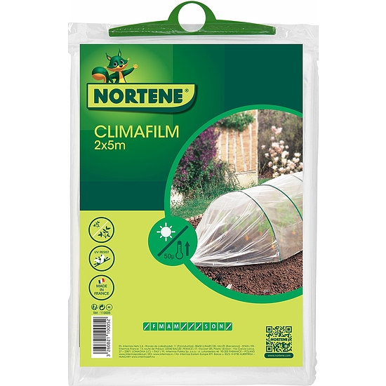 Nortene CLIMAFILM 50 µm LDPE kertészeti fólia - 2 x 5 m -  színtelen - 110005 (Csak fólia)