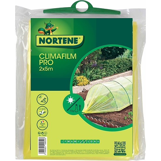 Nortene CLIMAFILM PRO 70 µm LDPE kertészeti fólia - 2 x 5 m -  sárga - 110052