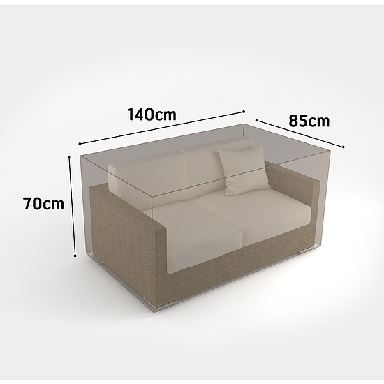 Nortene COVERTOP bútortakaró 90 g/m2 - 140 x 85 x h.70 cm  -  kanapé 2 fős - drapp - 2013610