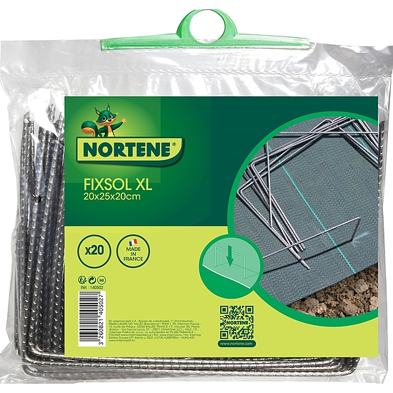 Nortene FIXSOL XL fém leszúró cölöp - 0,20 x 0,25  -  galvanizált - 140502