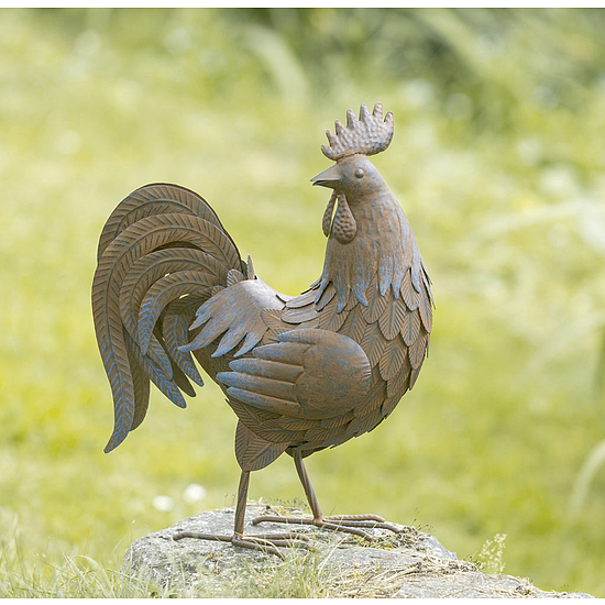 Nortene PICOTI - Dekoratív kakas figura 0,34x0,19x h.0,47 m barna 2012066