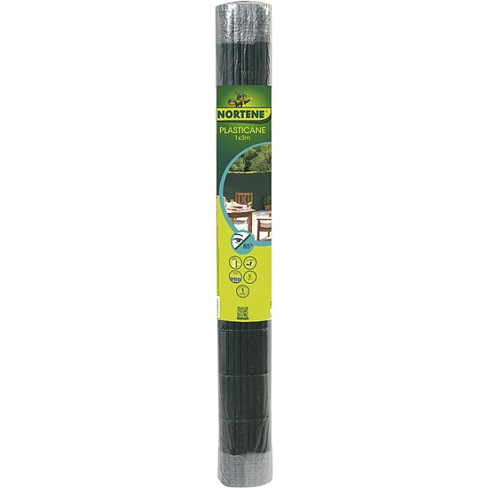 Nortene PLASTICANE OVAL ovális profilú műanyag nád, 13 mm, PVC - 2 x 3 m -  zöld - 2012330