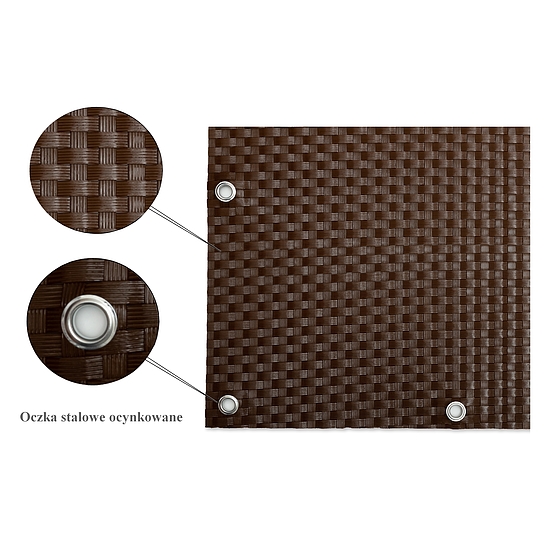 Rattan Szövet lyukakkal Csokoládé 300 cm x 90 cm RD01
