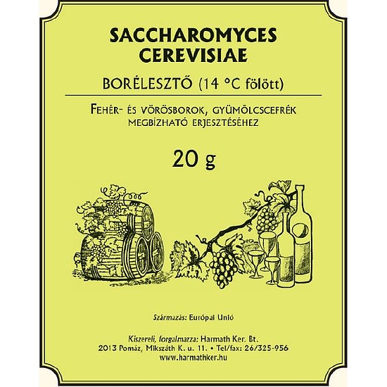 Saccharomyces cerevisiae borélesztő 20g 14C felett