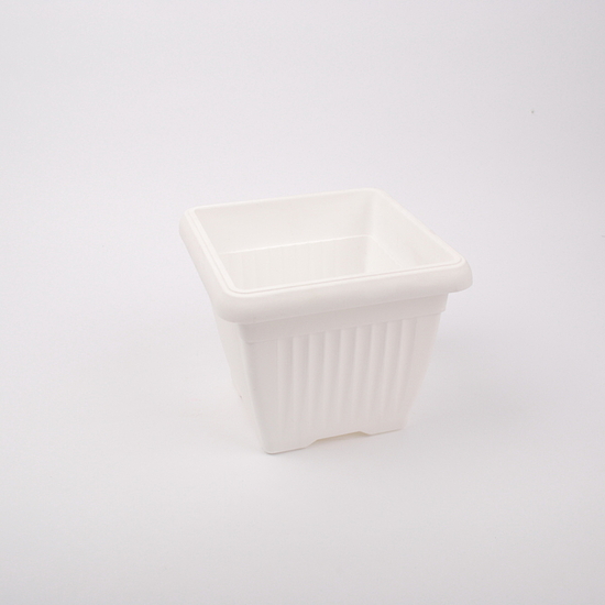 Szögletes virágcserép fehér 30cm-es