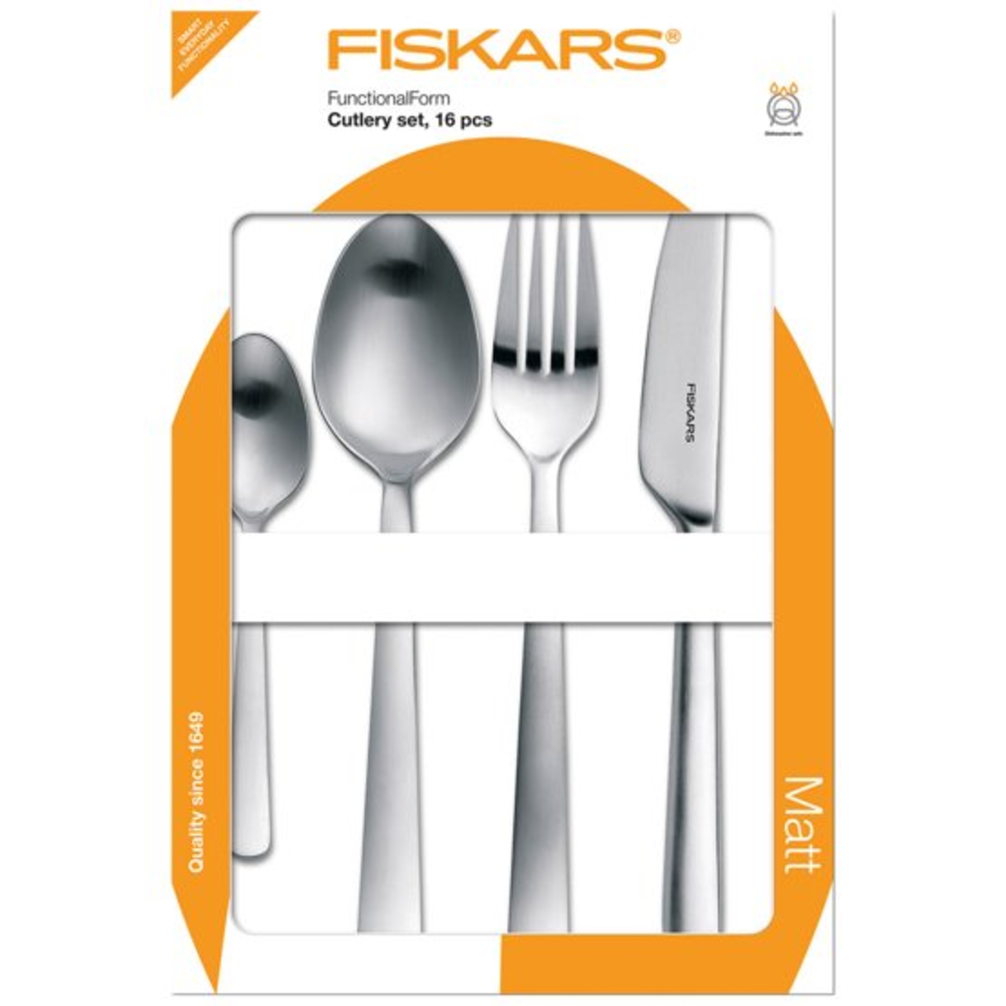 Fiskars Evőeszköz készlet, 16db-os, matt (csak rendelésre) - 1002958