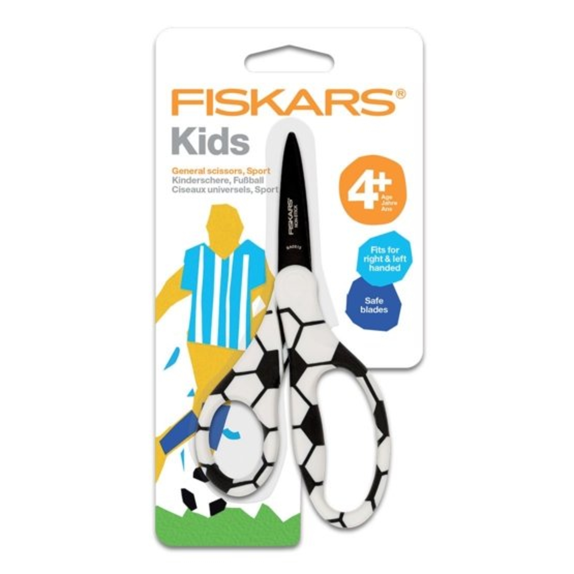 Fiskars Gyerekolló focilabda motívummal, 13 cm - 1023913