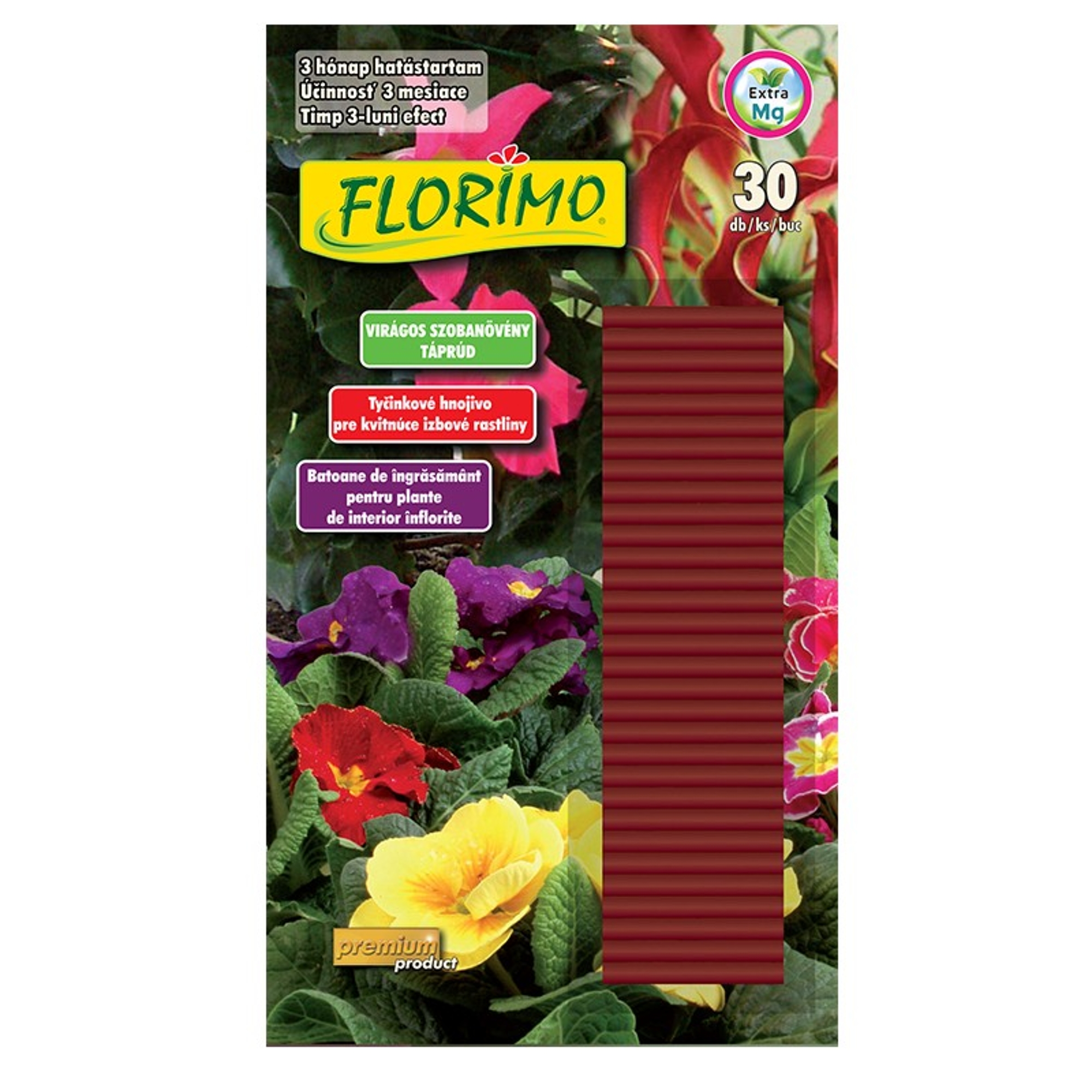 Florimo virágos szobanövény táprúd 30 db
