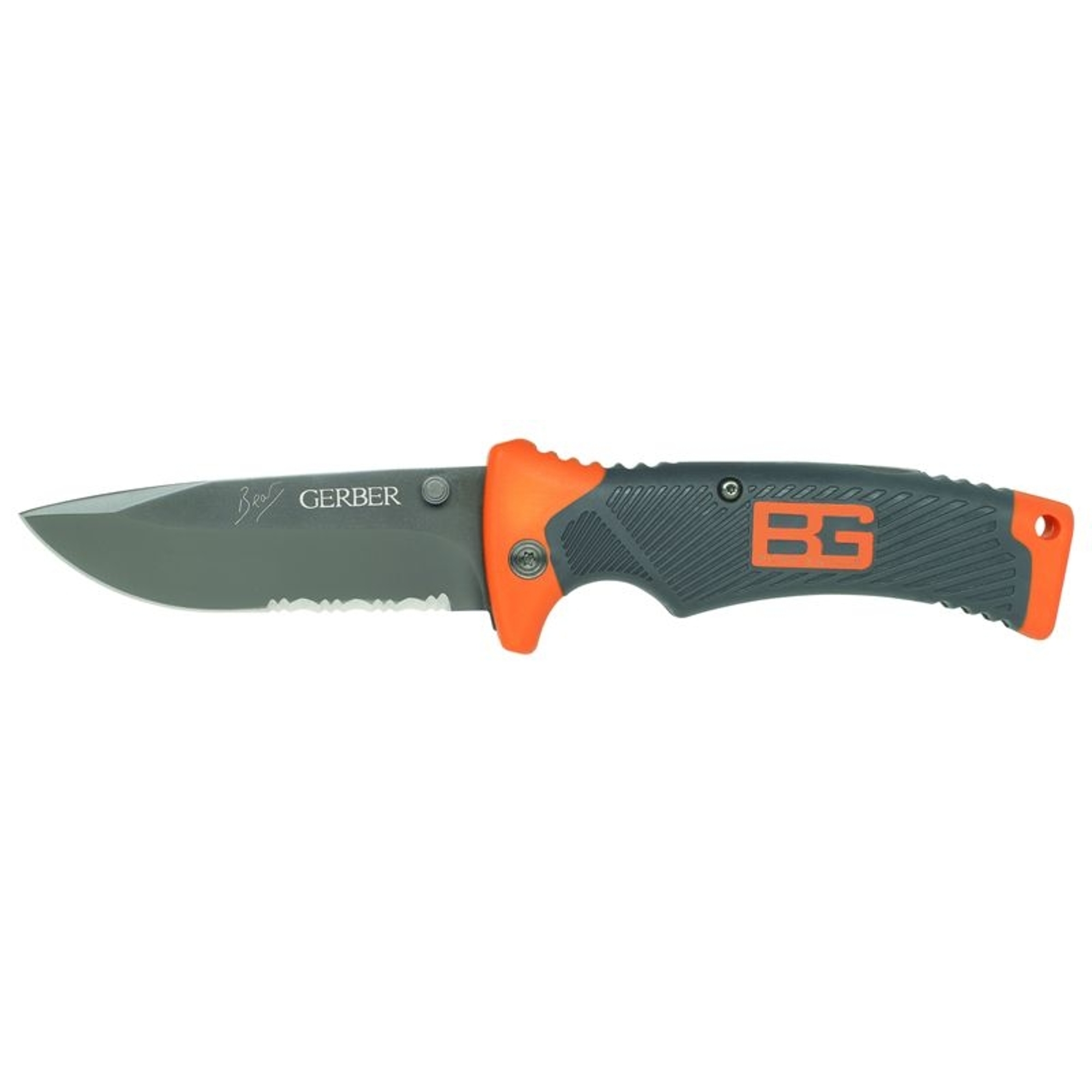 Gerber Bear Grylls zsebkés, félig fogazott pengével tokkal, bliszterben - 1013939