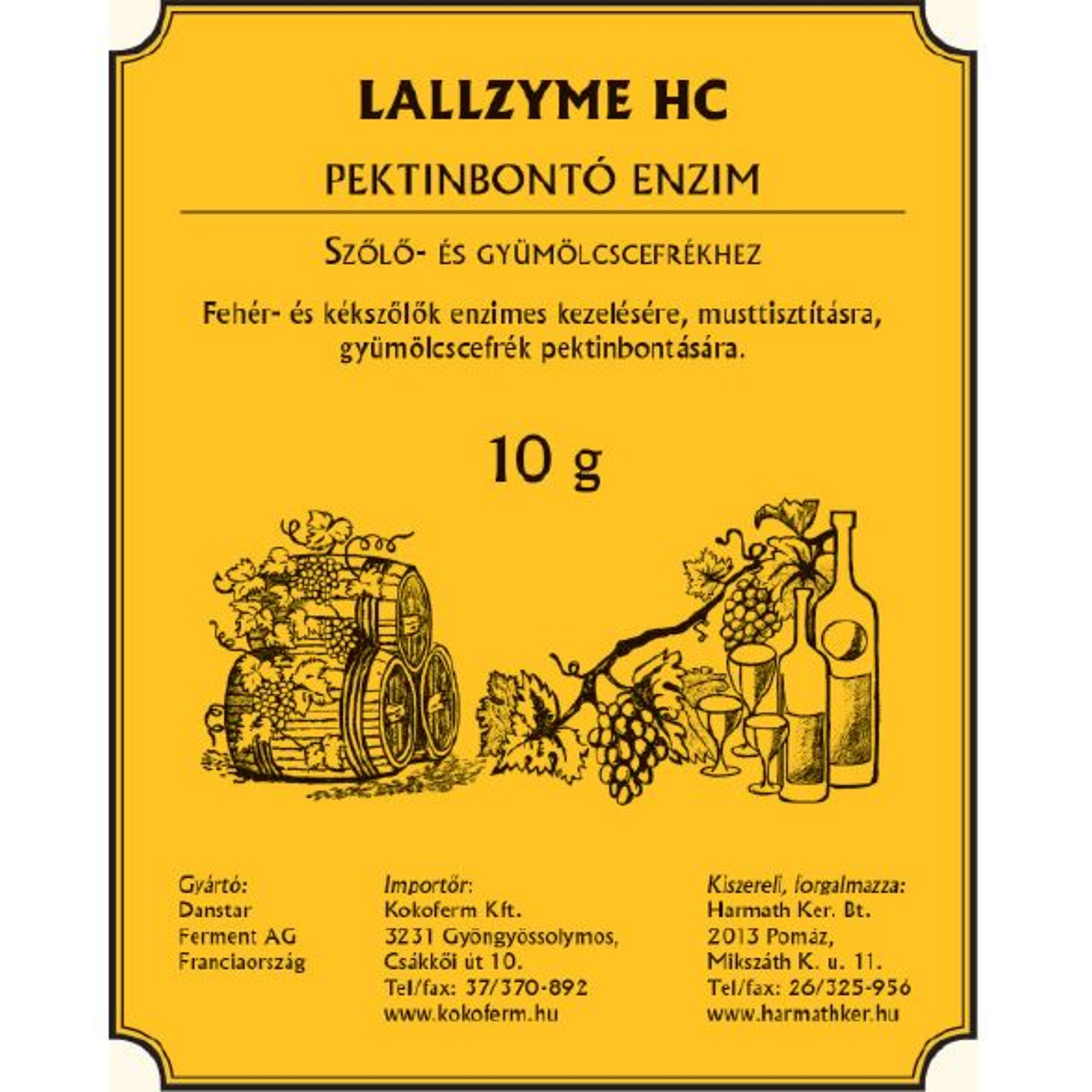 LaLLzyme HC Pektinbontó enzim 10g