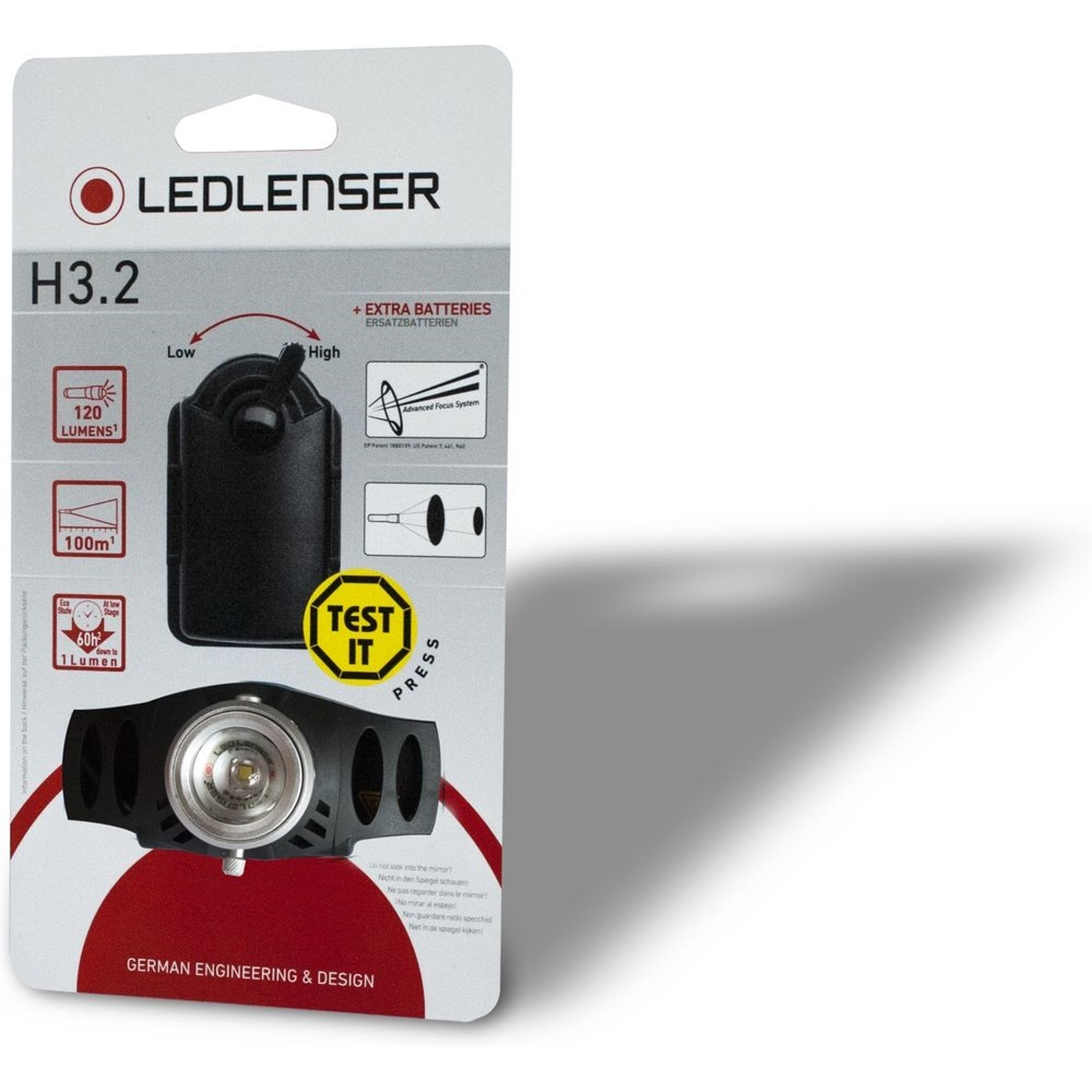 LEDLENSER H3.2 fejlámpa 3xAAA 120lm 500768