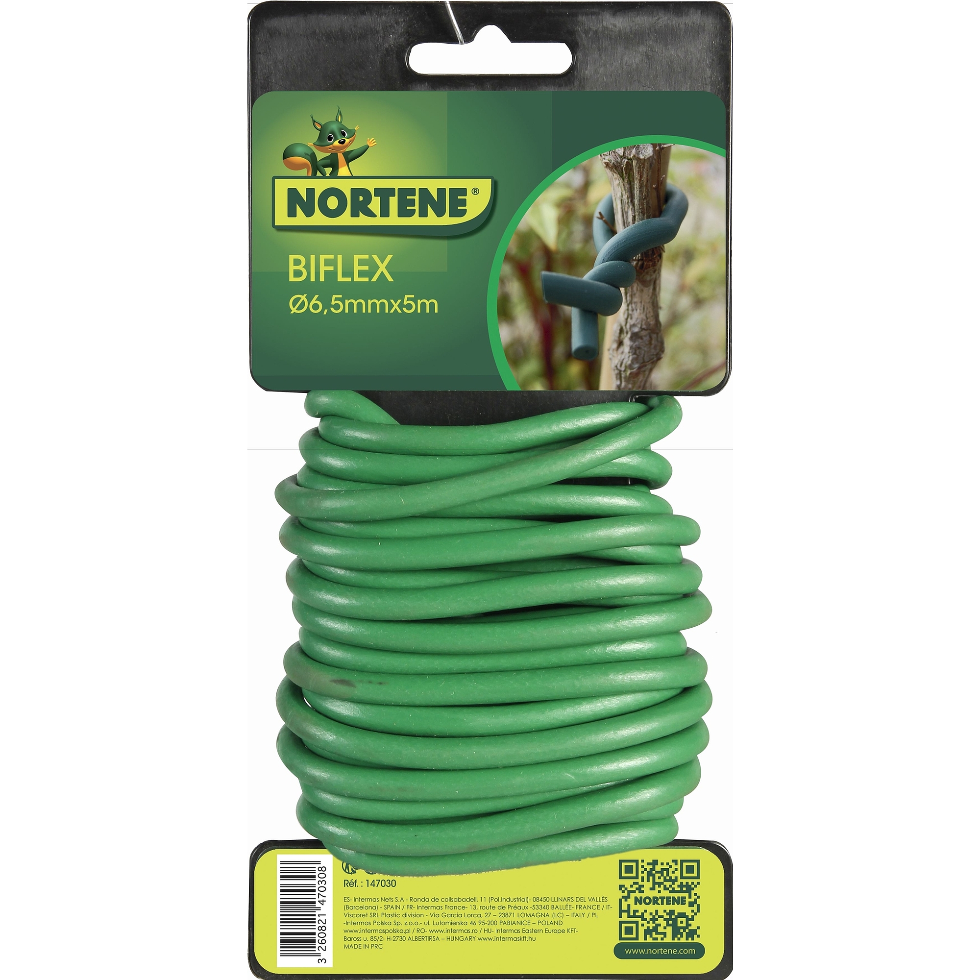 Nortene BIFLEX kötöző - ? 6,5 mm x 5 m -  zöld - 147030