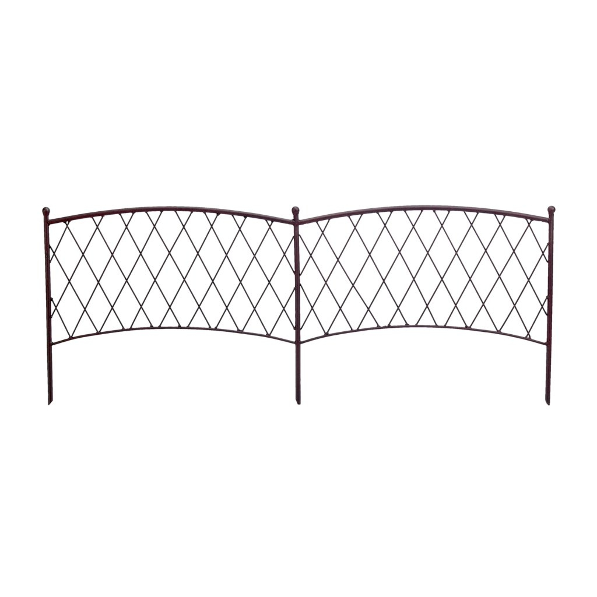 Nortene CLASSIC METAL BORDER fém ágyásszegély - 0,4 x 1 m -  barna - 170061