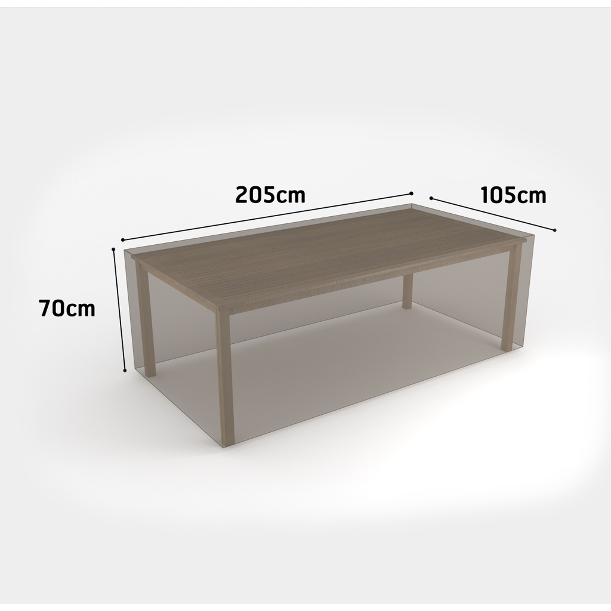 Nortene COVERTOP bútortakaró 90 g/m2 - 205 x 105 x h.70 cm  -  asztal - drapp - 2013598