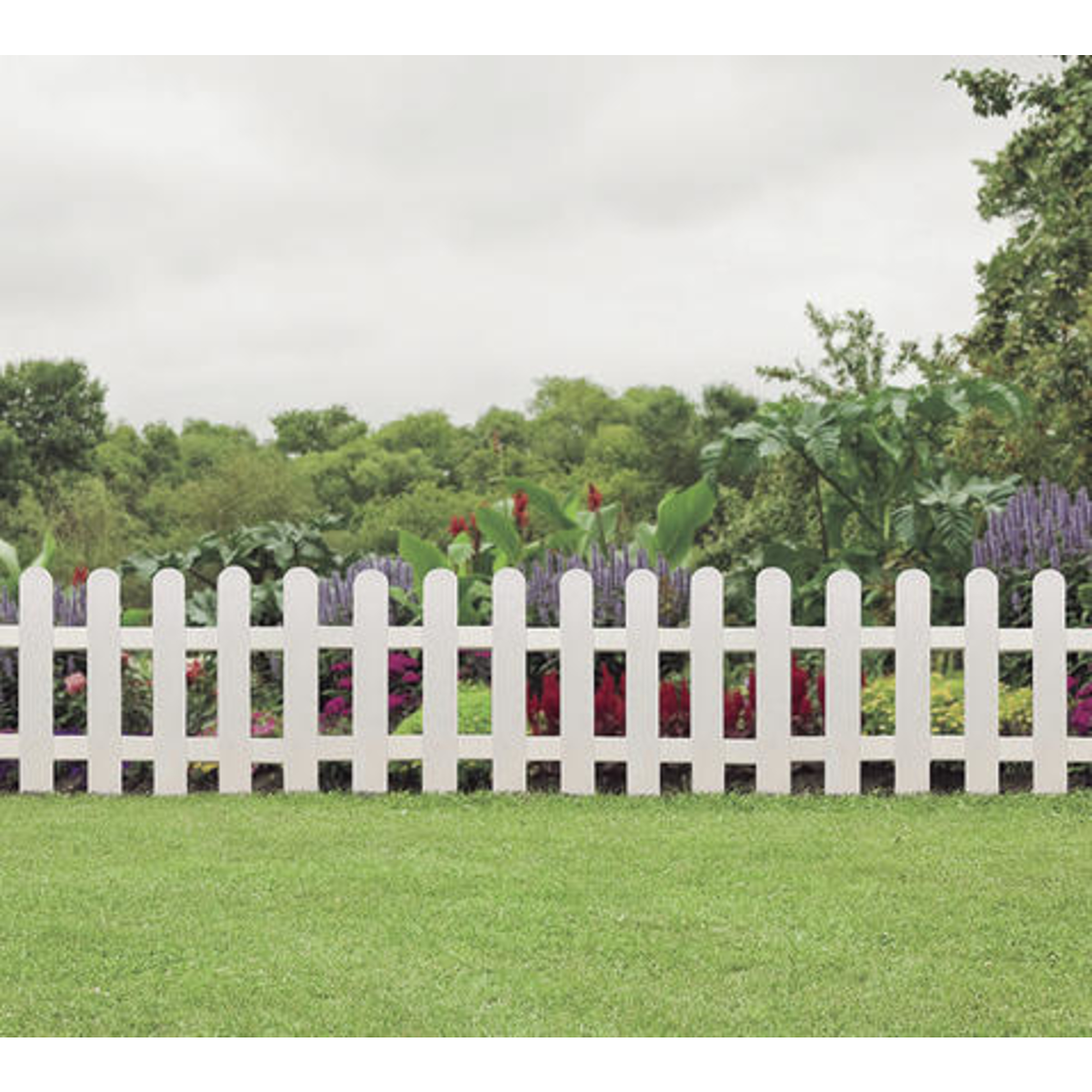 Nortene FARM BORDER klasszikus műanyag ágyásszegély - 40 x 79 cm - fehér 2017012