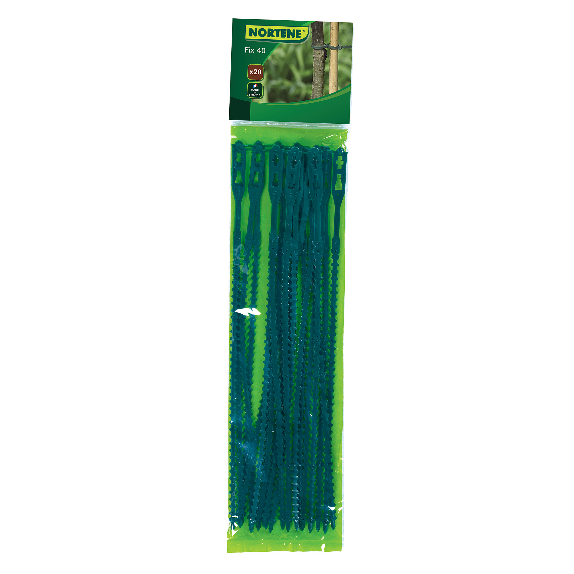 Nortene FIX 40 műanyag kötöző - 32 cm -  zöld - 147032