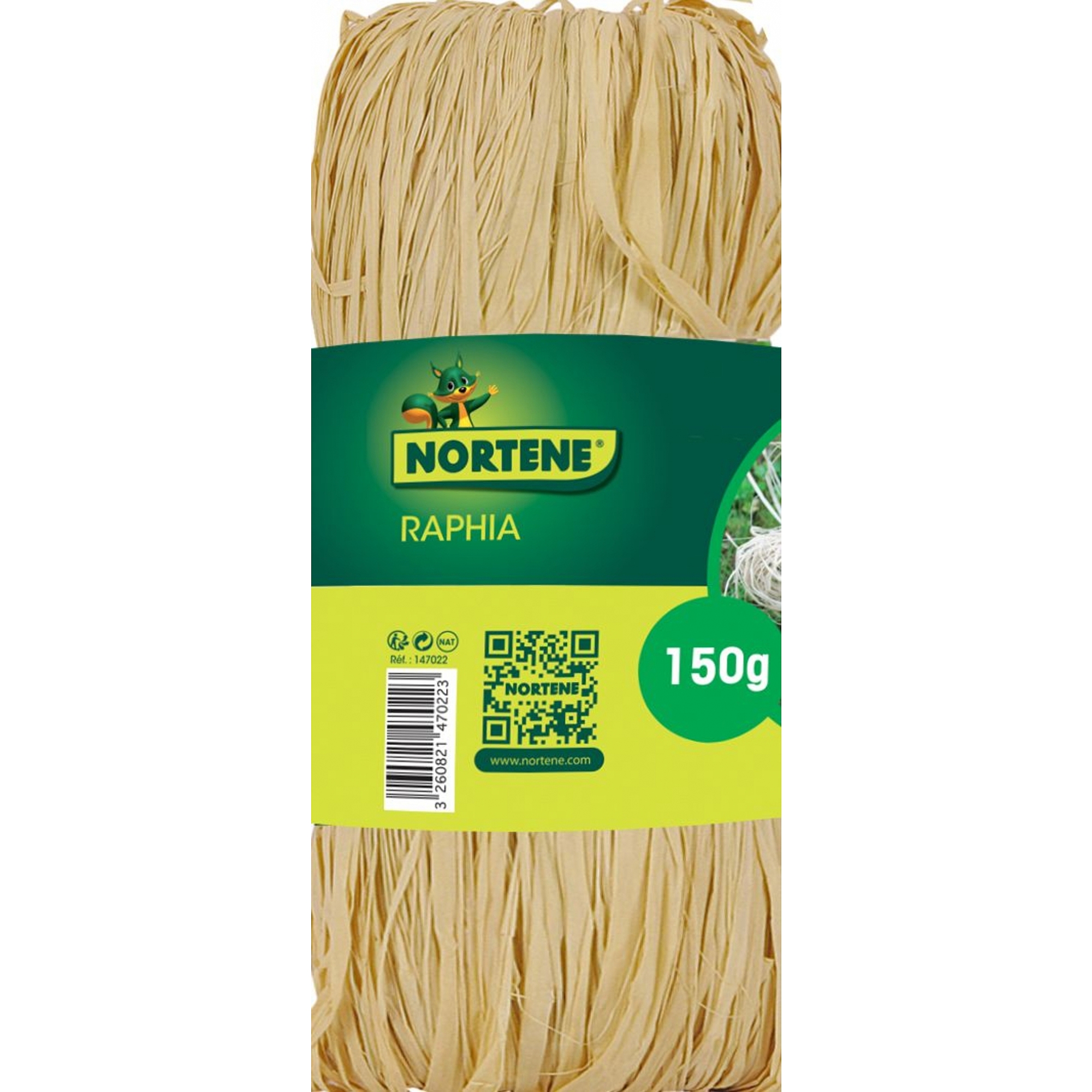 Nortene RAPHIA raffia kötöző - 1,3 m -  natúr - 147020