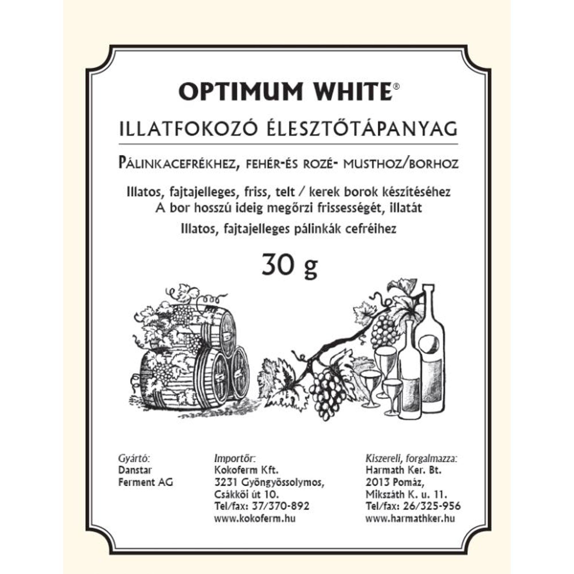 Optimum White illatfokozó élesztőtápanyag 30g