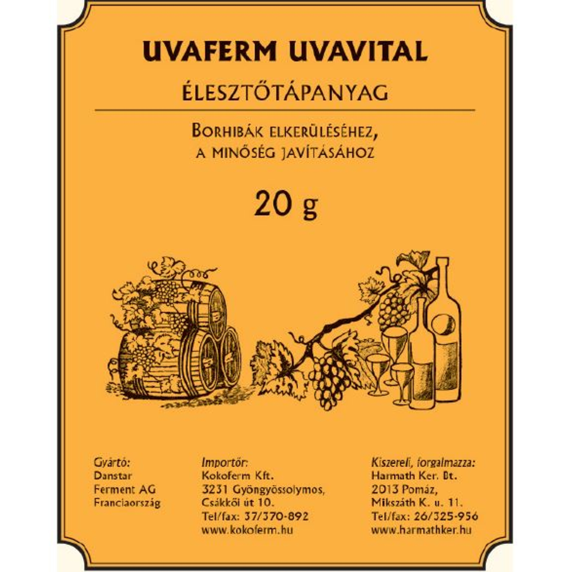 Uvaferm Uvavital Élesztőtápanyag 20g