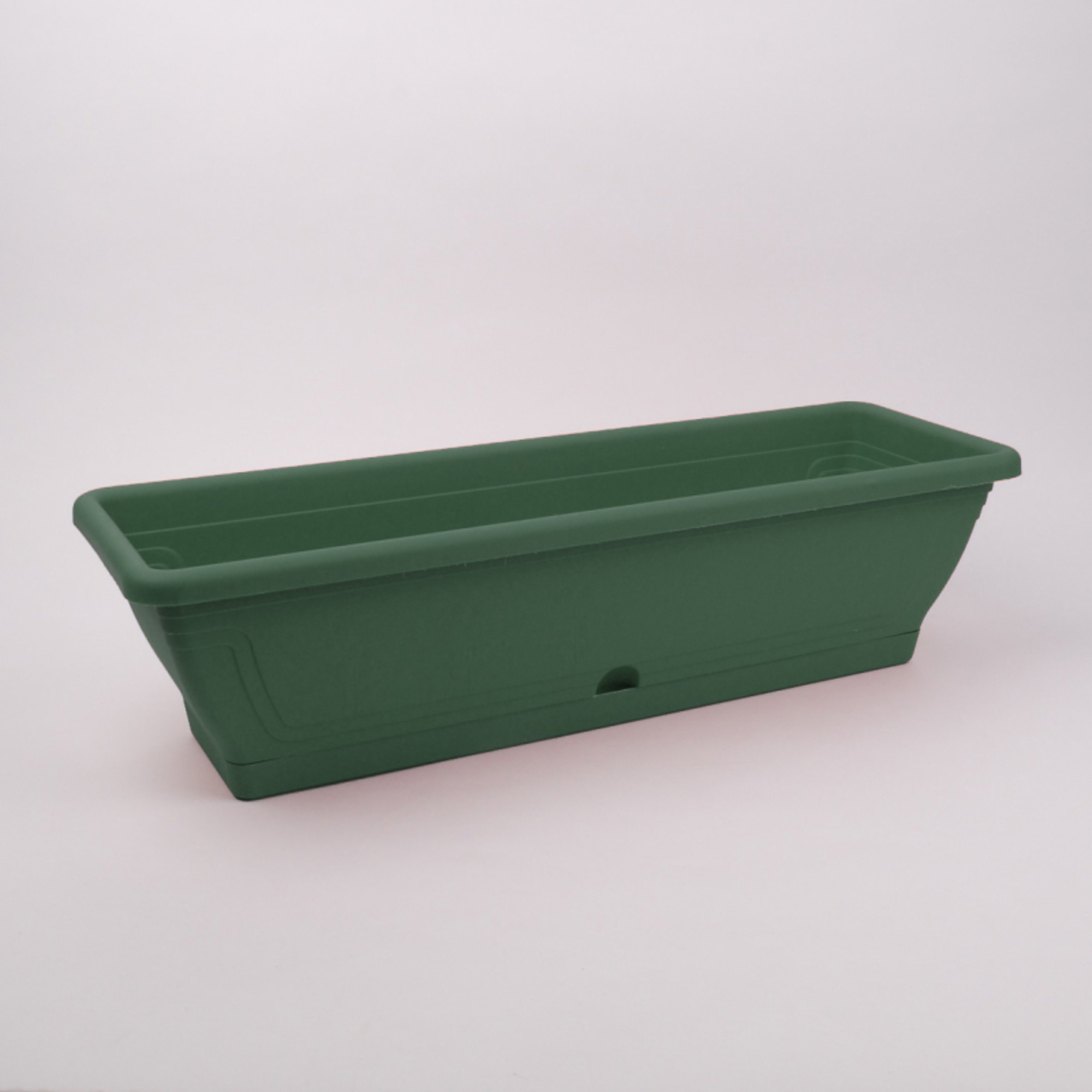 Virágláda tálcával zöld 60cm-es