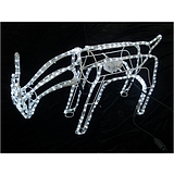 Karácsonyi világítás - Rénszarvas fordítható fejjel, 216 led, hideg fehér, 68x20x46 cm, 9 m kábel