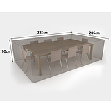 Nortene COVERTOP bútortakaró 90 g/m2 - 225 x 145 x h.90 cm  -  asztal+székek - drapp - 2013599