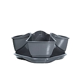 Virágcserép Coubi Herbal Grafit 3 cserepes DKN3001