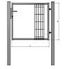 BJ Szolid egyszárnyú kiskapuk 1500x1000mm RAL6005