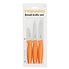 Fiskars Zöldségkés készlet, narancs, 3db-os - 1014272