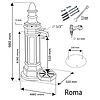 ROMA állókút antikolt bronz 22/12