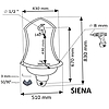 SIENA falikút antikolt bronz 27/12