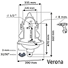 VERONA falikút antikolt bronz 24/12
