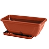 Virágláda tálcával terracotta 40cm-es